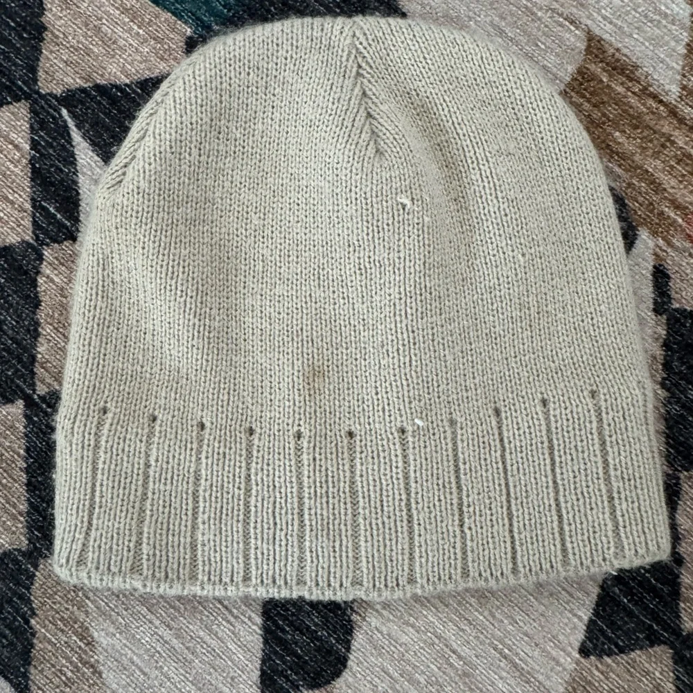 Beige Knit Beanie
